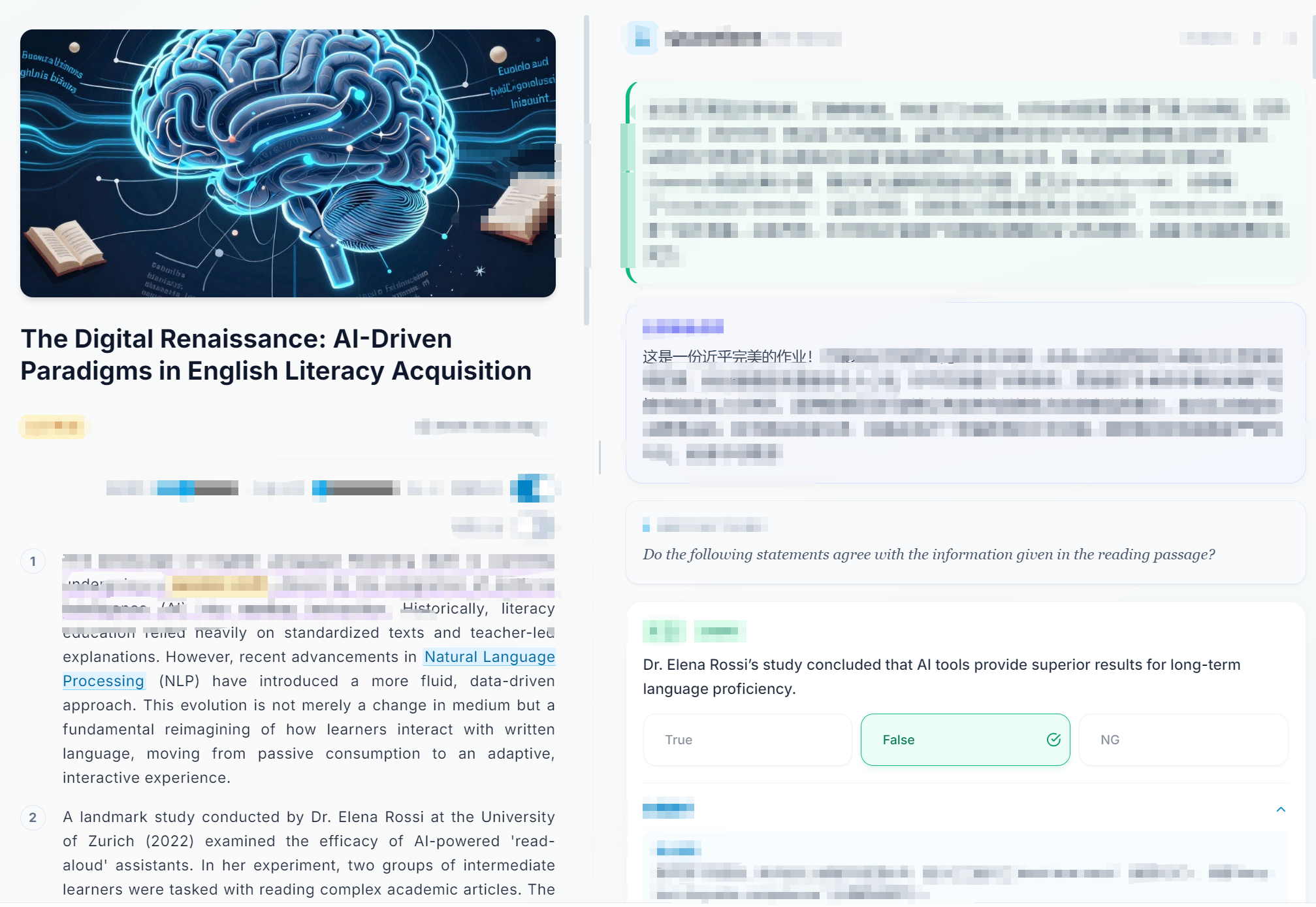 Split View Reading Experience
